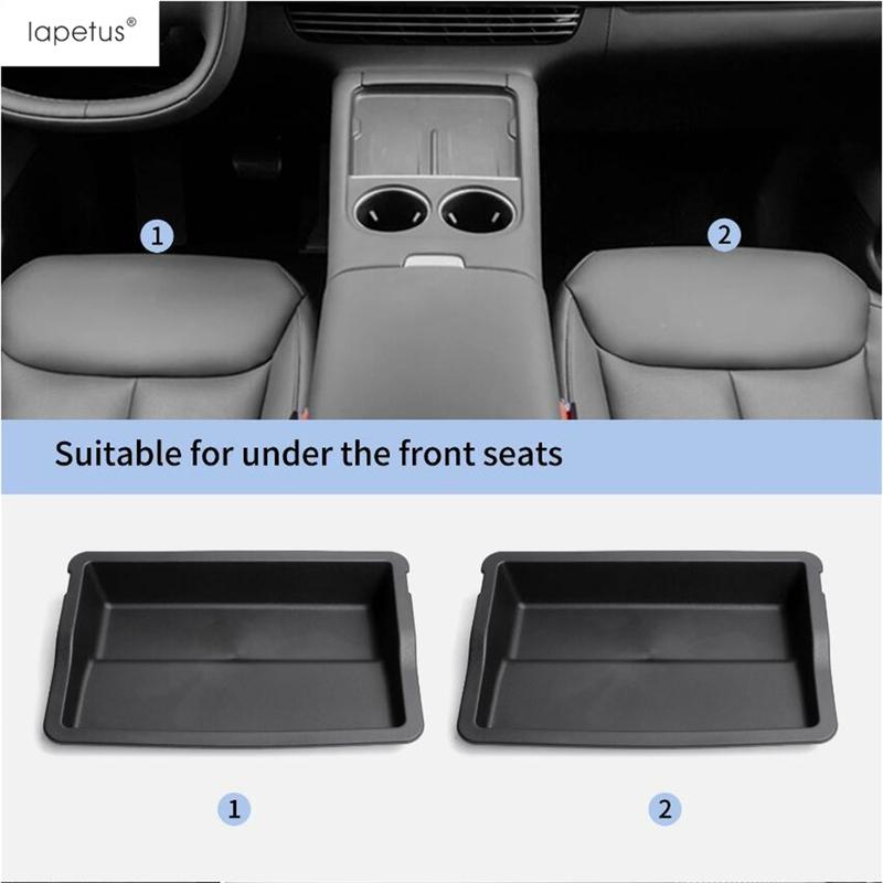 Car Front Seat Below Storage Box Container Drawer Type Organizer Holder Tray Accessories Interior For Xpeng G6  2024 2025