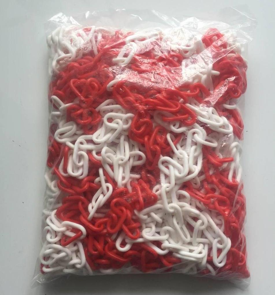 Plastic Warning Post Chain for Construction Site Fence with Isolation Barrier and Caution Tape