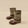 Martin boots women's autumn new thick heel pile boots temperament French fashion belt buckle medium boots women's boots