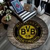 Borussia Dortmund,Round Area Rug,Carpet Rug for Living Room Bedroom Sofa Playroom Decor,Non-slip Floor Mat