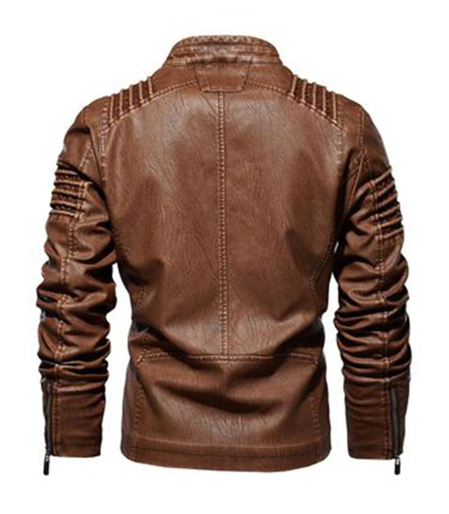 Laquest PU Leather Rider Single Winter Men's Jacket, Breasted, Spring, Autumn, (M, Black)
