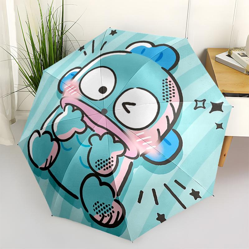 

1pc Automatic Opening/Closing Umbrella with Cute Cartoon Print - Portable Folding Design, 8-Bone Iron Frame, Outdoor Use, Ideal Gift for Fans, Travele