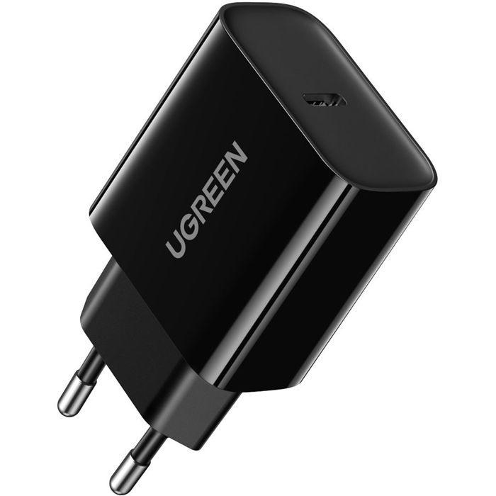Chargeur secteur - UGREEN - 1 Port USB-C - 20W - Noir