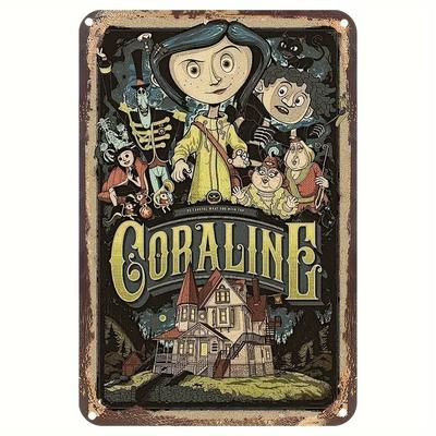 Caroline Animated Movie Vintage Metal Sign Iron Wall Art, Multipurpose Home and Dorm Decor, English Text
