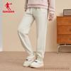 Jordan QIAODAN Velvet Sports Pants Women's Sanitary Pants Winter Warm Knitted Leg Tight Casual Pants