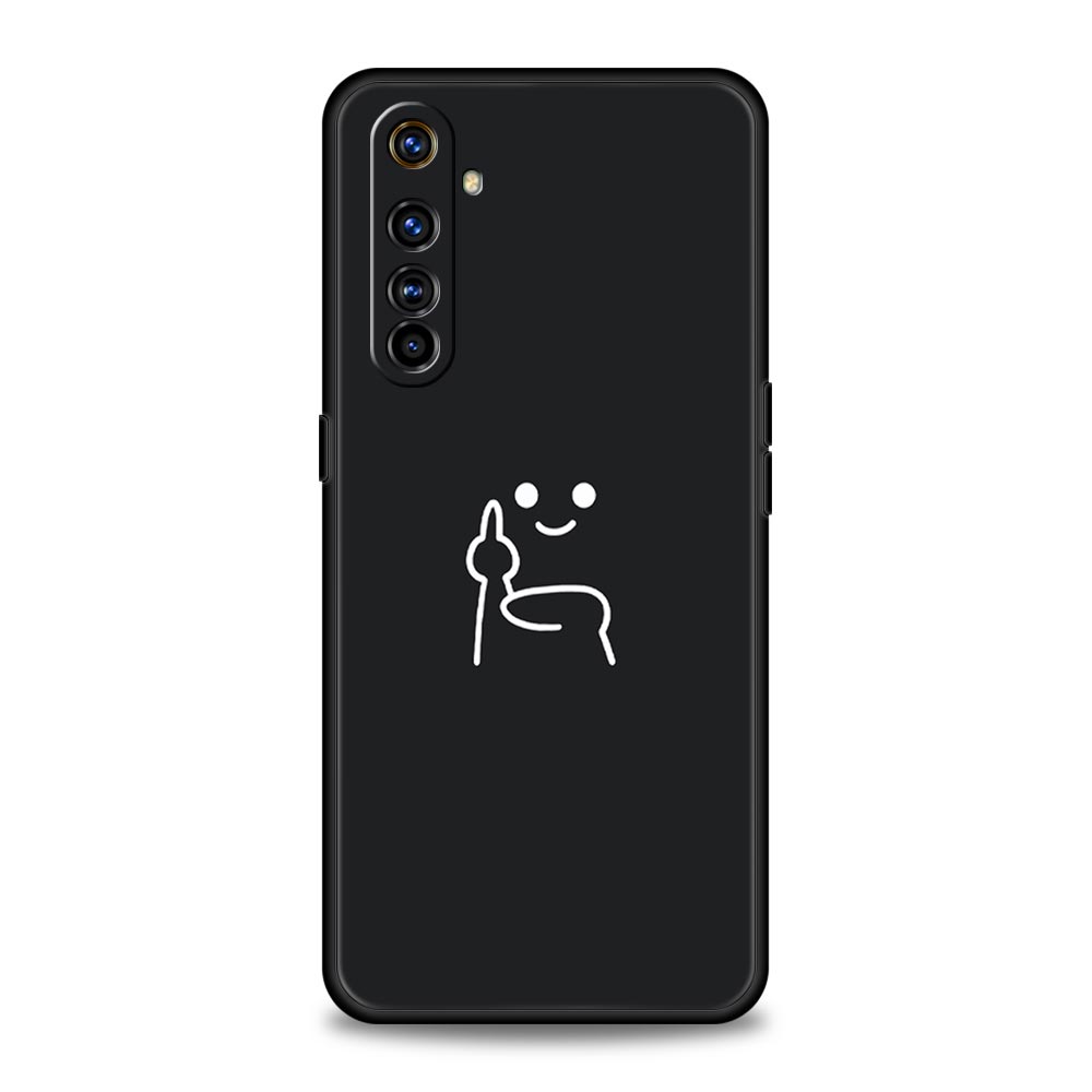Cute Middle Finger Phone Case For Realme 16 15T 14 13 12 11 10 4G 9 8 5G Pro Plus C21 C25 C35 GT5 GT3 GT2 Neo 2 3 3T 5 Cover