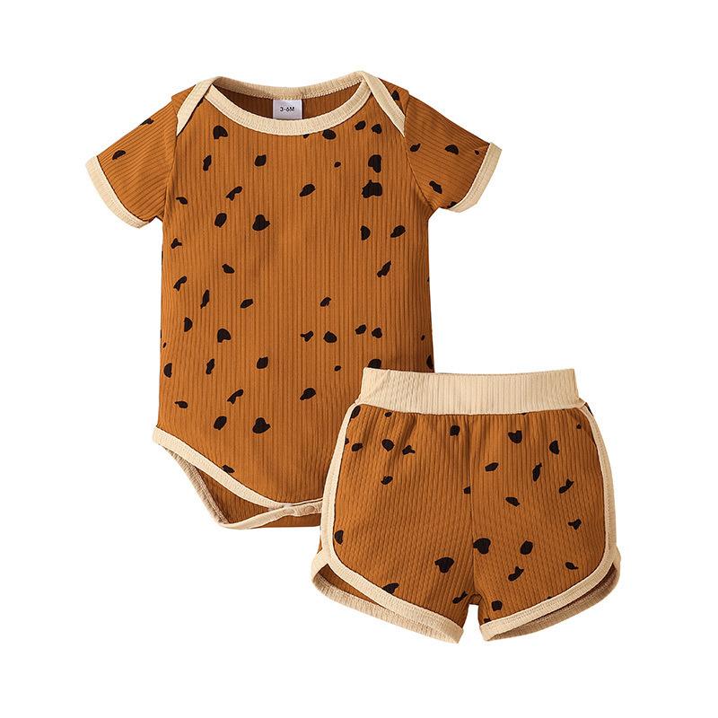 

Комбинезон для новорожденных от 3 до 24 месяцев, детские комбинезоны с мультяшным принтом, мягкая одежда для маленьких мальчиков 3-6M коричневый