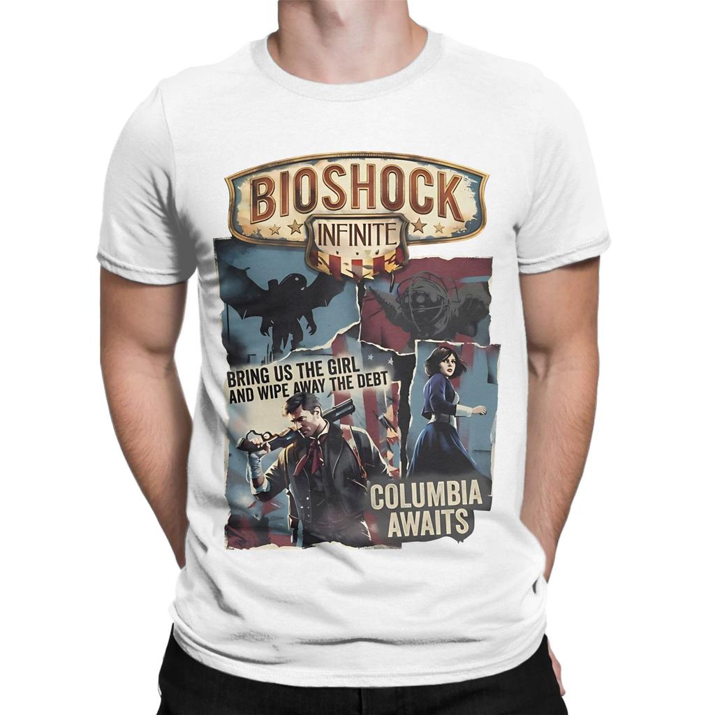 Bbioshock Infinite Stadt im Himmel Neuheit 100% Baumwolle T-Shirt Bbioshock Oberteile T-Shirts Für Unisex