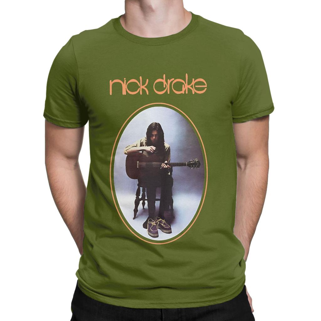 Lustige Nick Drake T-Shirts Unisex Rundhals Baumwoll-T-Shirts Kurzarm-T-Shirt Geburtstagsgeschenk Oberteile