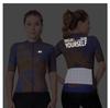 NUCKILY Women's Slim Fit Short Sleeve Cycling Jersey - Matrix Reflective Summer Riding Gear