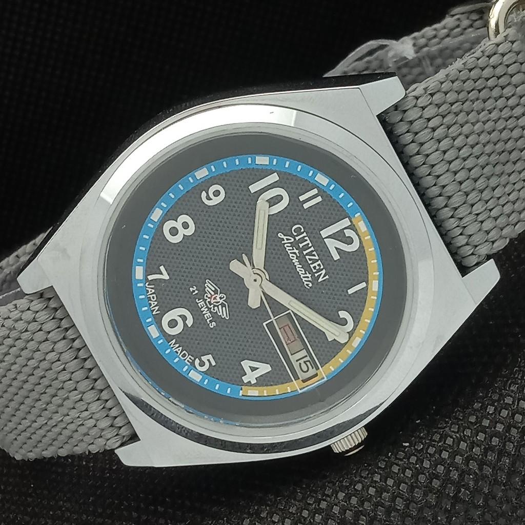 

REFURBISHED VINTAGE CITIZEN AUTO 8200 JAPAN MENS D/D BLACK WATCH 534a-a280519-9 SKU534a-a280519