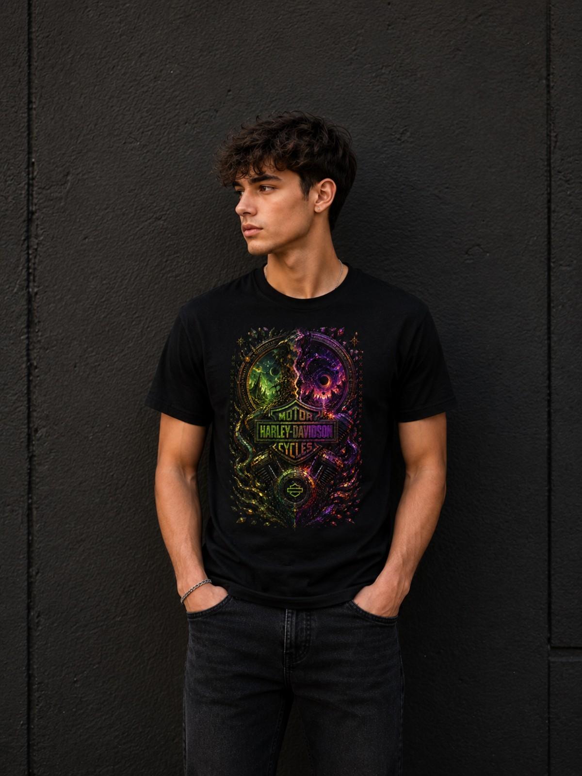 Harley-Davidson Dual Universe - Neon Fusion T-Shirt- XXXL