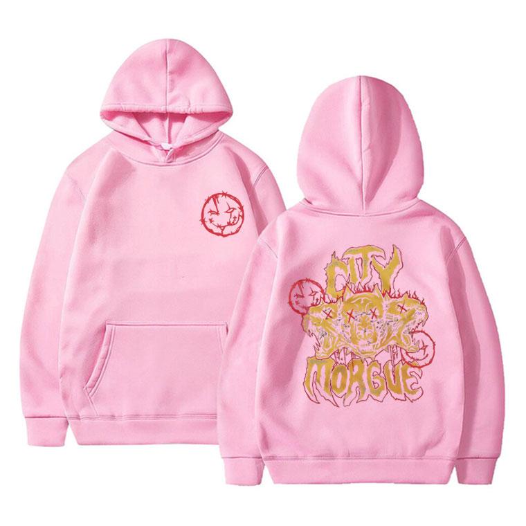 Streetwear Rapper City Morgue Print Hoodie Men Women Hip Hop Harajuku Sweatshirt Zillakami Sosmula Hoodies Vintage Top Pullover