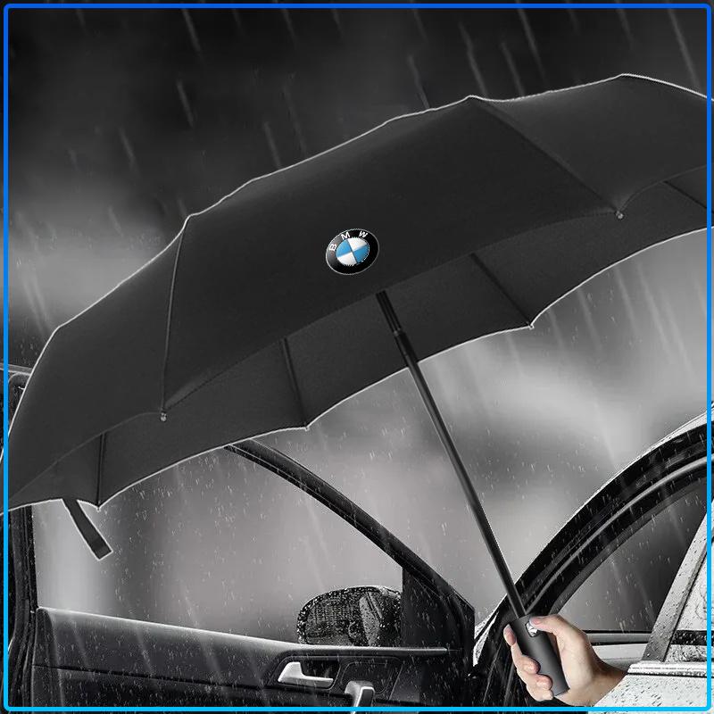 1Pcs Windproof Rain Fully Automatic Compact 3 Folding Umbrella Car Accessories For BMW M Performance 1 3 5 7 Series M3 M4 M5 M6 X1 X3 X5 X6 X7 E30 E34
