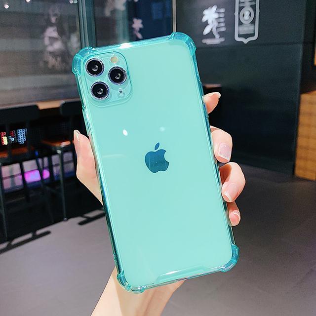 Neon Fluorescent Color Soft Tpu Silicone Phone Case For Iphone 14 13 12 Pro 7 8 Plus 14pro Xr X Xs Max Clear Back Cover Funda