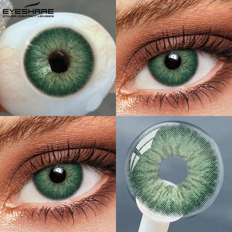 EYESHARE Natural Colored Pupils for Eyes 1 Pair Gray Lenses Cosmetic Brown Beauty Lenses Blue Eye Contact Green y2k Colorcon