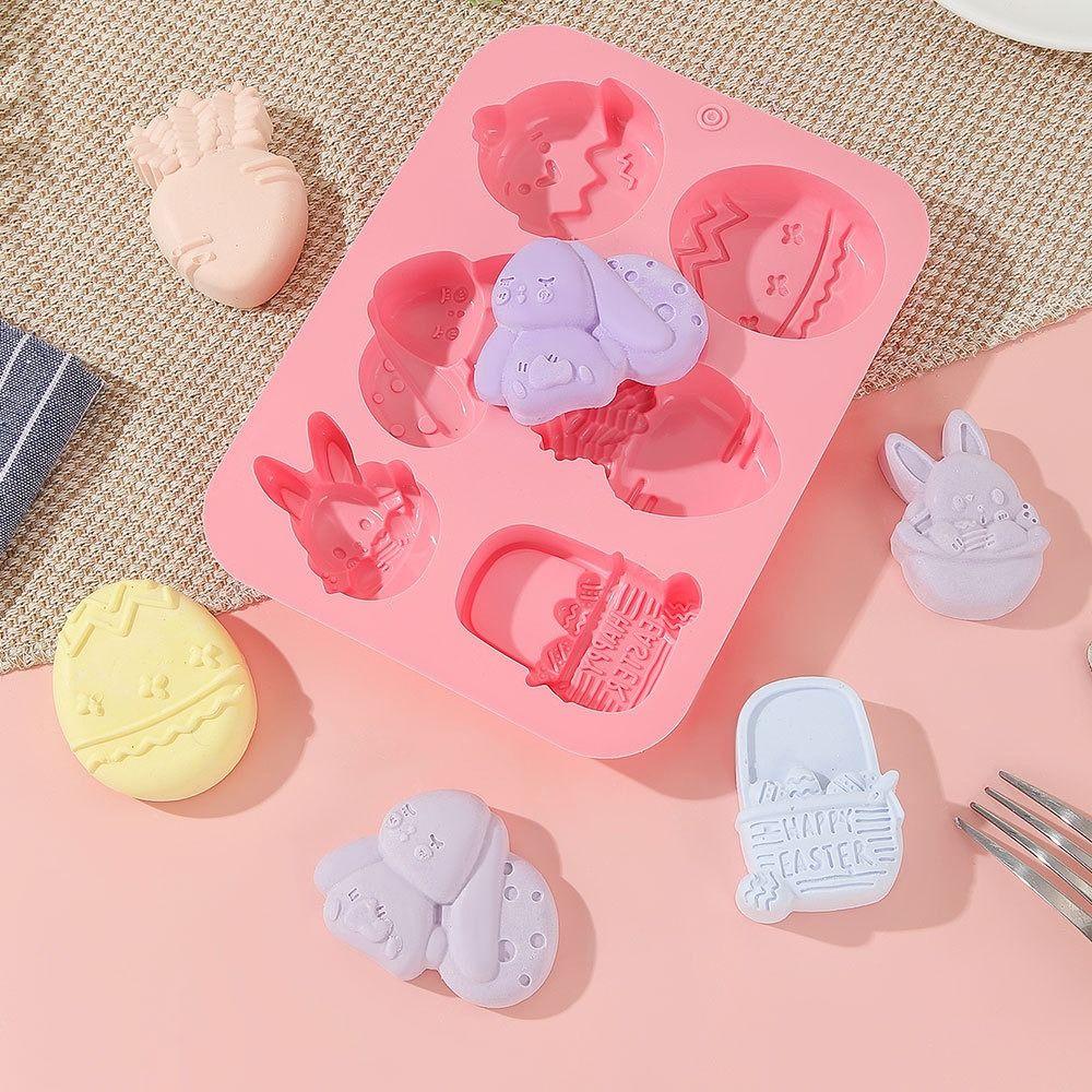 DIY Eiform Oster-Eierform Hase Backwerkzeug Silikon-Kuchenform Handgemachte Süßigkeitenform Ostern