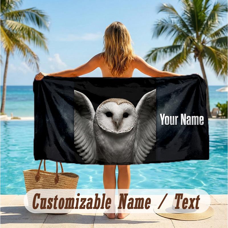 Custom Text Beach Towel, Soft Absorbent Swimming Multi-use TowelDeftones