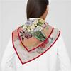 Silk Scarf Women Flowers Print Square Scarves Head Echarpes Silk Foulards Femme Wraps Beach Shawls Bandana Lady Hijabs 90CM
