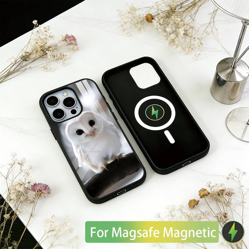 

Pet Cute Owl Phone Case For iPhone17,16,15,14,13,12,11 Plus,Pro Magnetic For Magsafe Wireless Charging iPhone12mini