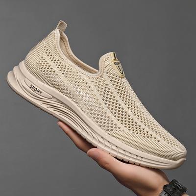 Men's Spring and Summer New Versatile Running Casual Sports Shoes Lightweight Non-slip Wear-resistant Men's Mesh Shoes