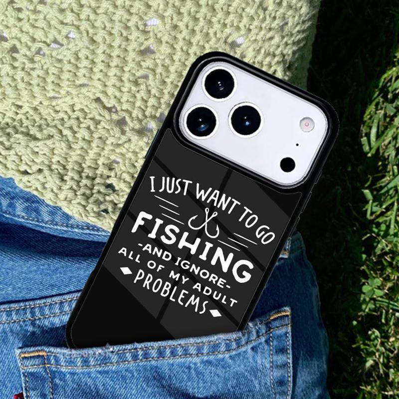 Fishing Quotes phone case cover Compatible with for IPhone 17air 16e 15 14 13 12 11Pro Max 17 Air