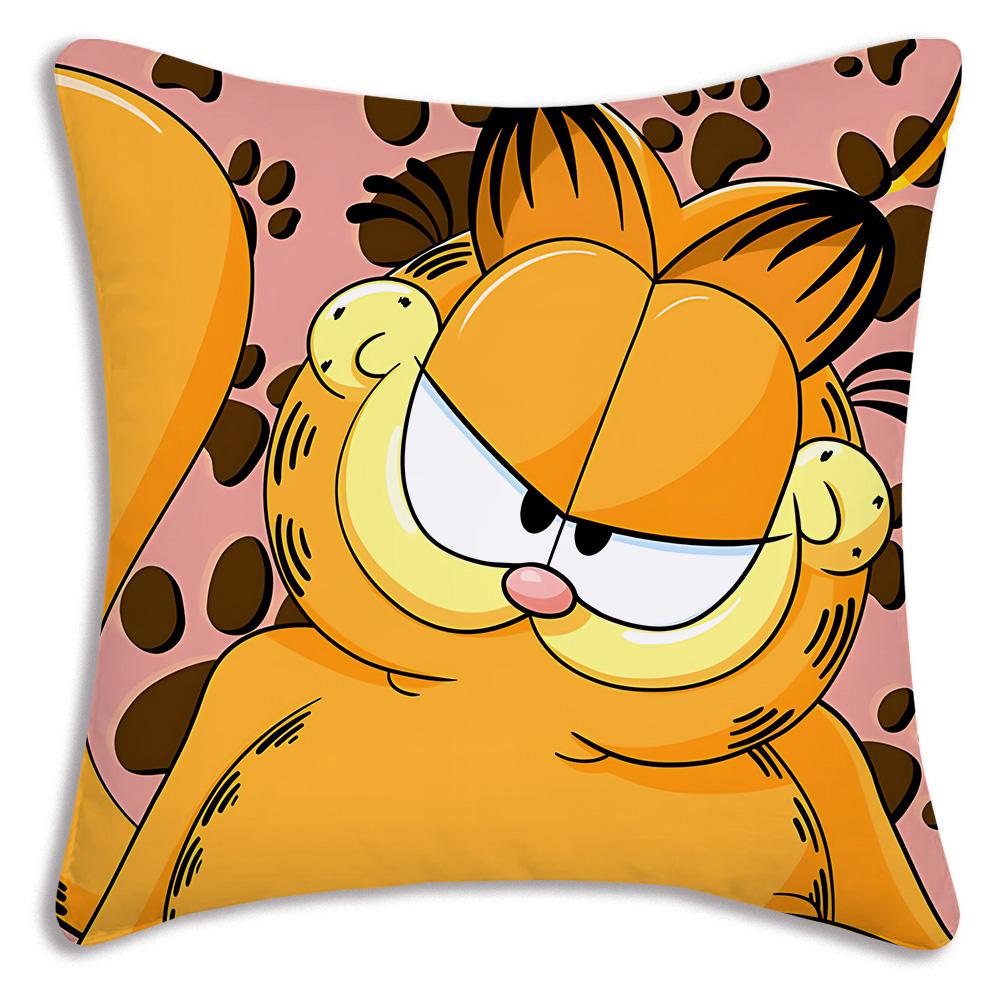Cute Cartoon Garfields Pillow Covers Cartoon Sofa Decorative Home Double-sided Printing Short Plush Cute Cushion Cover