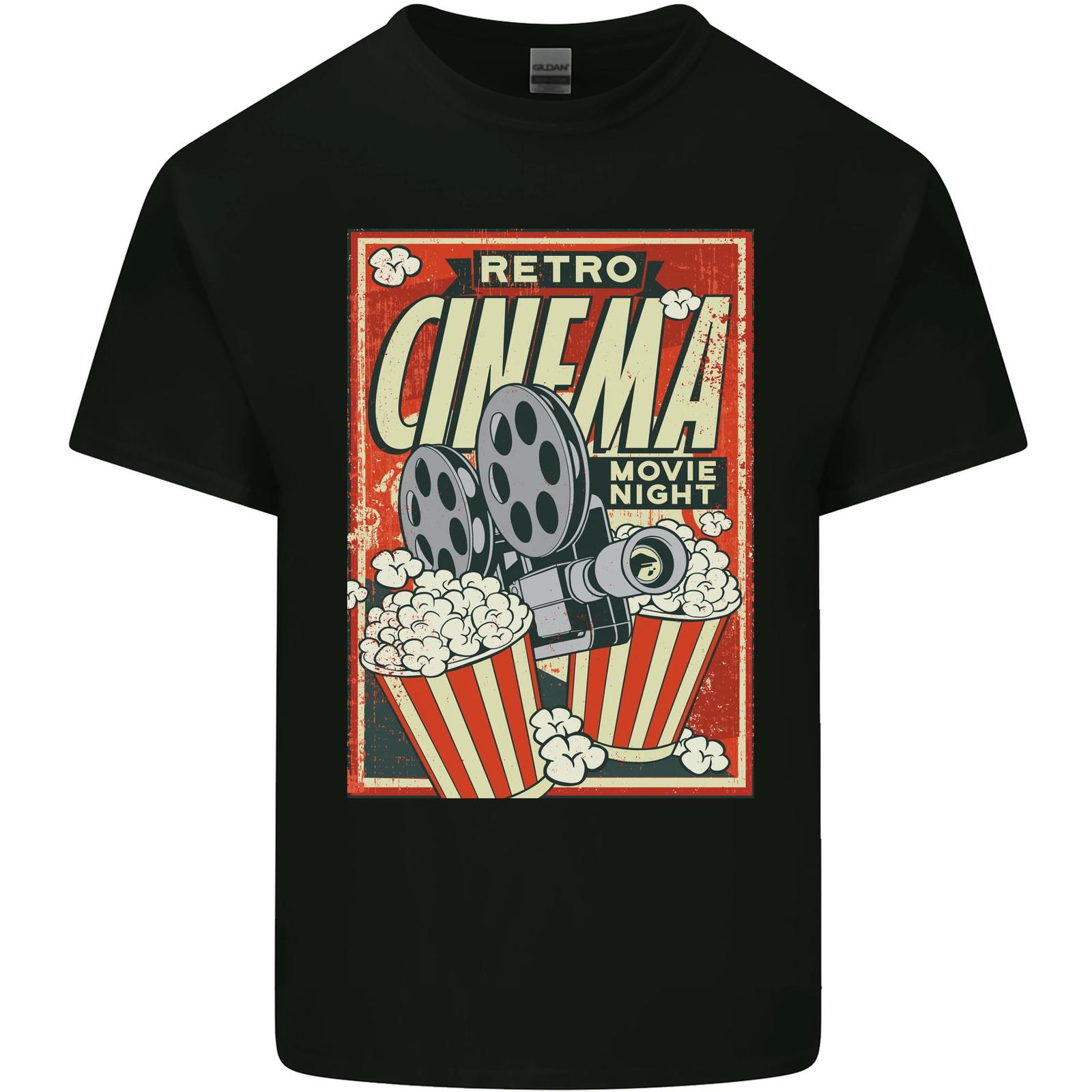 Retro Cinema Movie Night Films & TV Mens Cotton T-Shirt Tee Top S разноцветный
