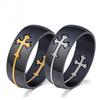 European and American Style Detachable Titanium Steel Two Color Cross Ring Stainless Steel Ring