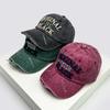 Neue Unisex-Baseballkappen mit gestickten Buchstaben, Retro, Sonnenschutz, Used-Look, Vielseitig, Persönlich, Schirmmützen, Mode, Used-Look, Streetwear
