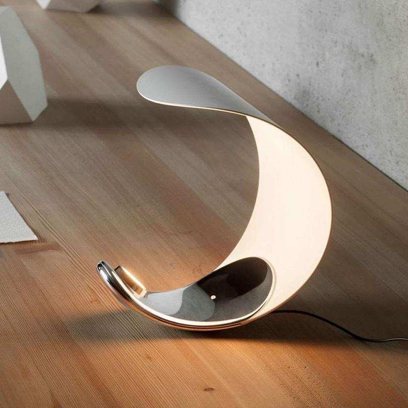 

moon table lamp design sense simple table lamp bedroom crescent moon atmosphere touch table lamp creative C-shaped table lamp L230*W210*H260