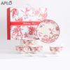 APLO Festive 9-Piece Ceramic Dinnerware Set