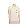 Sport Lifestyle Serie Tasche Atmungsaktiv Bedruckt Rundhals Lässig Kurzarm T-Shirt Damen T-Shirts Beige DD1463-113
