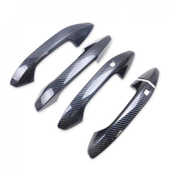 Carbon Fiber ABS Outside Door Handle Cover Trim Fit For KIA Sportage 2023 2024