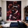 Wall Tapestry, Miami Heat 7 Basketball Player Red for Men Women Living Room Wall Art