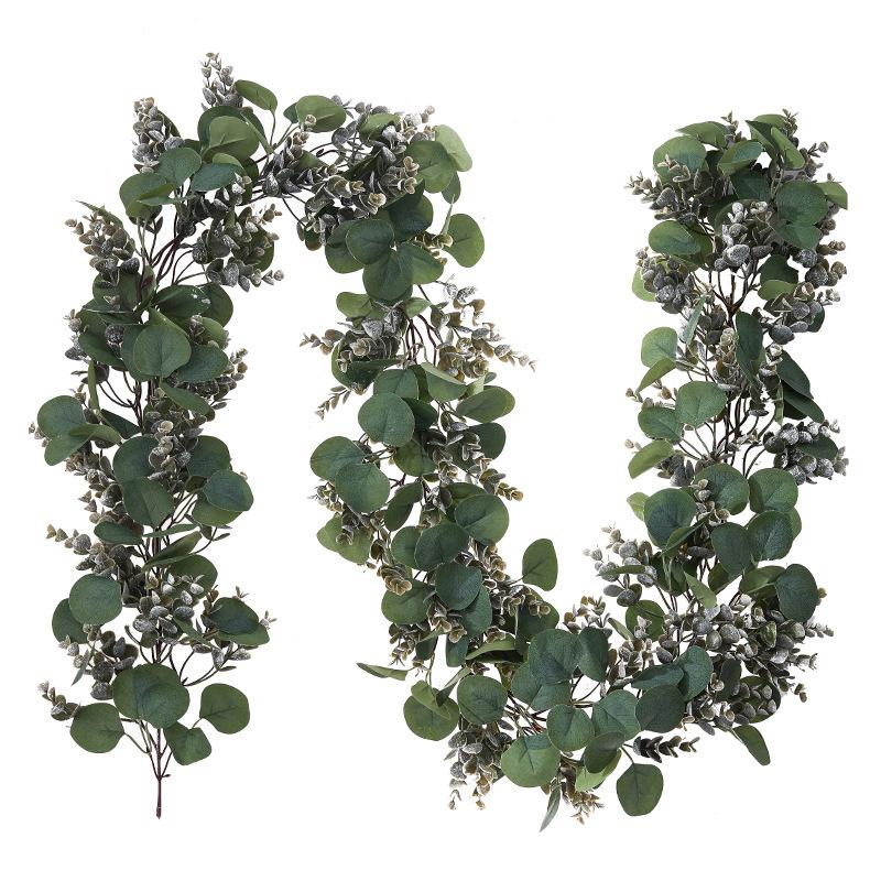Artificial Eucalyptus Leaf Vine Wedding Party Decoration Simulation Splicing Eucalyptus Leaf Vine Fake Flower Wreath