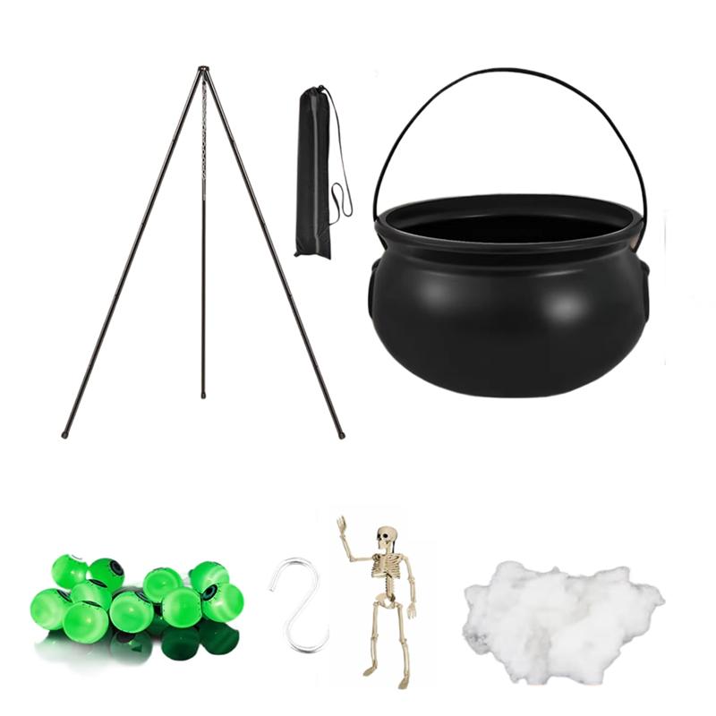 

SHGO-For Yard Halloween Witches Cauldron, Outdoor Decorations For Home& Garden, For Indoor& Porch Witch Decor