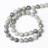 Gray Labradorite Stone Natural Moonstone Round Beads 15"Strand Smooth Loose Spacer Beads 4/6/8/10/12mm for Jewelry Making DIY Bracelets Accessories