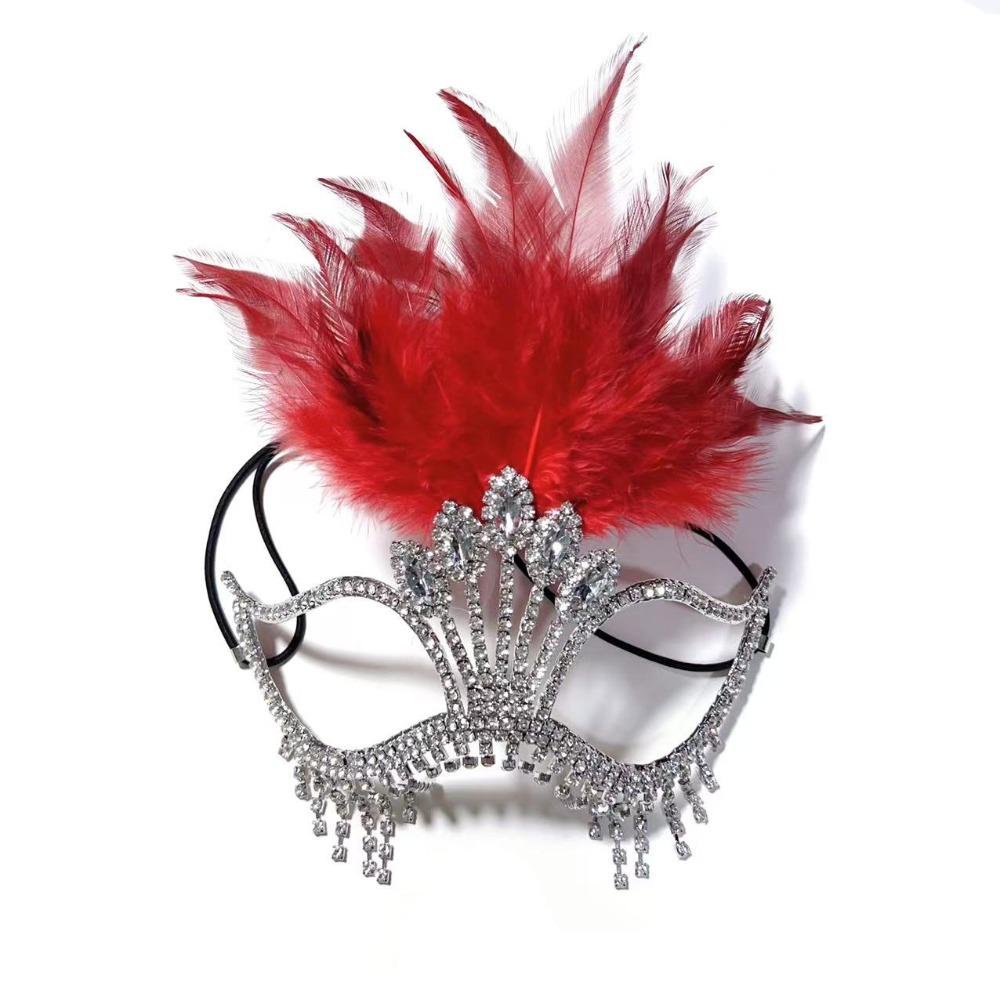 Creative Rhinestone Mask High-End Sparkle Masquerade Mask Half-Face Mask Carnival Parties