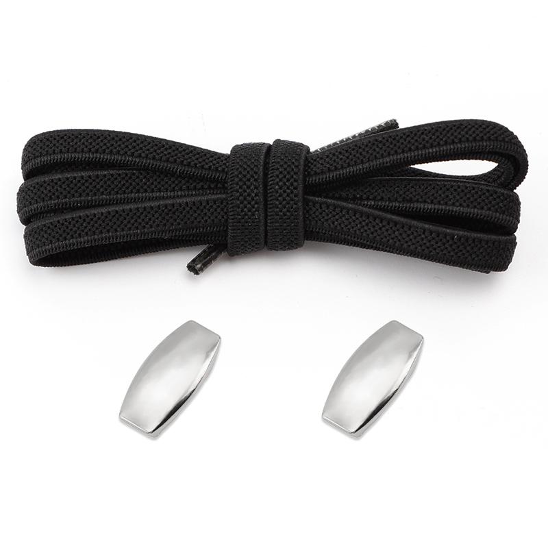 1Pair Elastic Laces Sneakers New Lock Flat Shoelaces Without ties Kids Adult No Tie Shoelace Rubber Bands Shoes Accessories