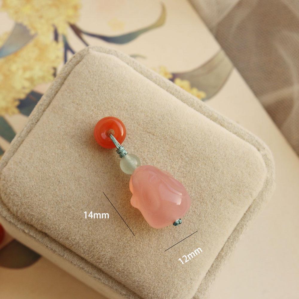 Southern Red Hetian Jade Pendant Beads Bracelet Necklace Accessories