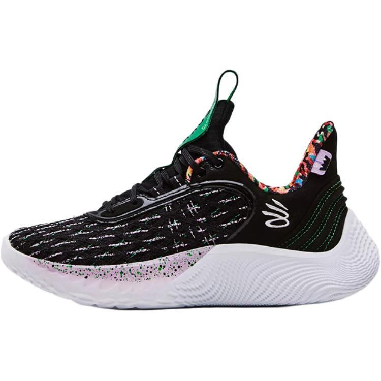 Under Armour X SESAME STREET Curry 9 Low Top Children's Basketball Shoes Black Multicolor Teenagers 3024249-002