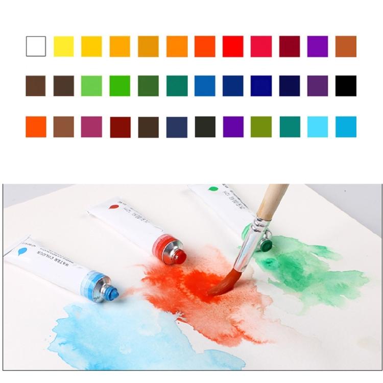 Professional Watercolor Pigment Tubes 12/18/24/36 Color Watercolor Paint (12ml/Tube) for Children Student Art Painting