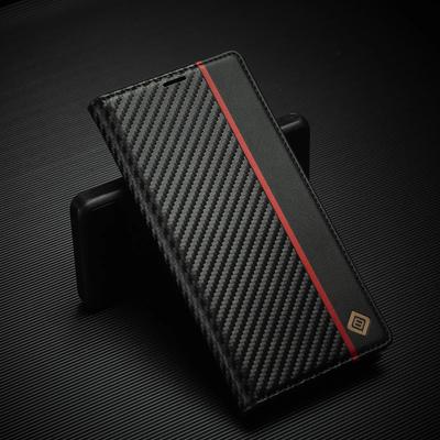 Carbon Fiber Flip Case for Samsung Galaxy S25 Ultra S24 S23 S22 Plus A54 A16 A26 A36 A56 A14 A34 A24 Leather Wallet Phone Cover