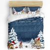 Christmas Snowflake Bird Gift Duvet Cover Bed Bedding Set Home Textile Quilt Cover Pillowcases Bedroom Bedding Set No Sheet