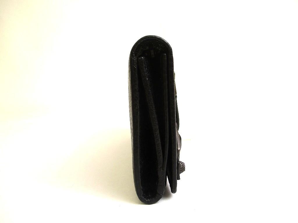 Authentisches BALENCIAGA Schwarzes Leder Klappportemonnaie The Classic Money #a816 Aufgearbeitet