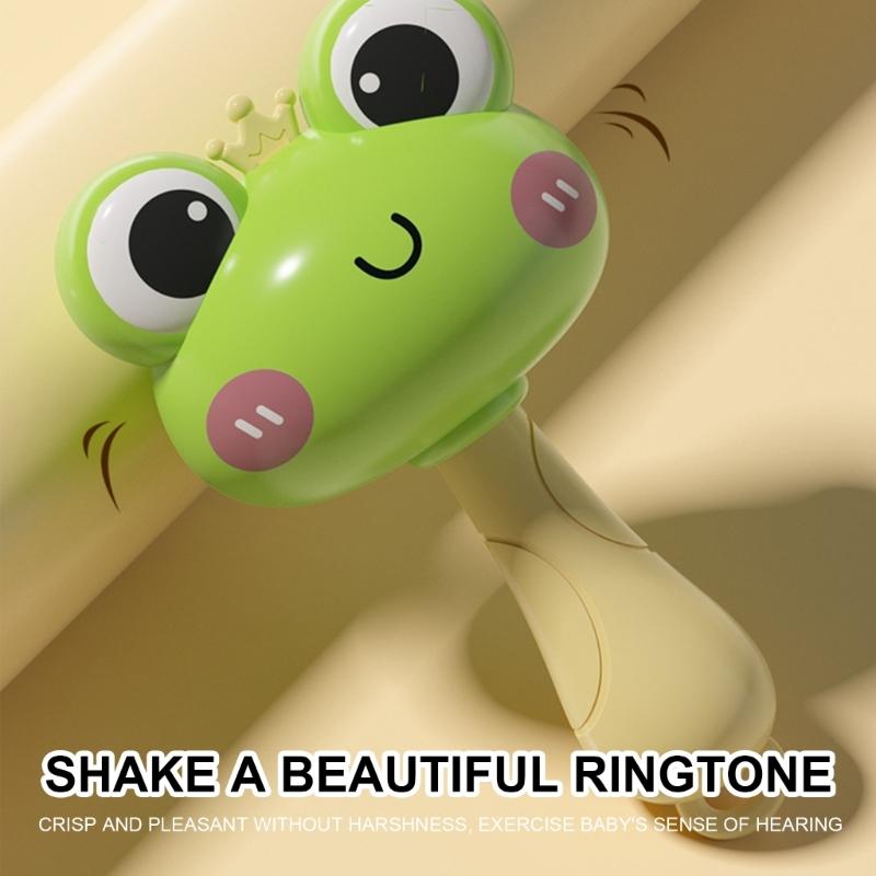 Handheld Shaker Toy for Infant Cartoon Duck Shape Newborns Gift Fun Activity Baby Shaker for 0-12 Month Baby Sensory Toy