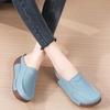 Women PU Leather Platform Shoes Non-slip Half Slippers Fashion Rocker Shoes Wedge Heels Walking Shoes