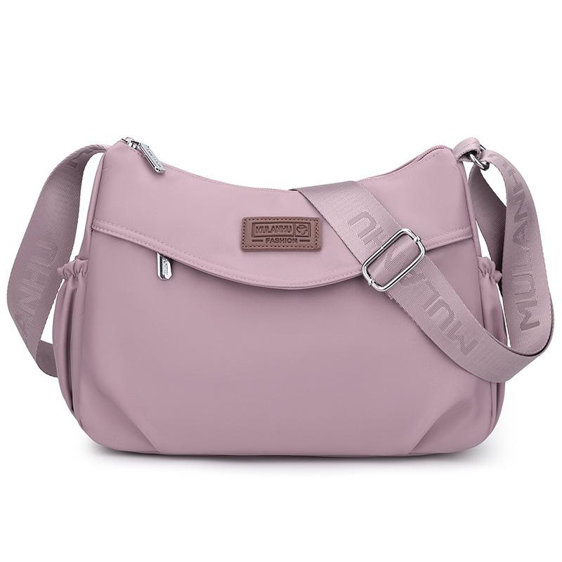 Casual Waterproof Nylon Bag Jiemulan Arc New Shoulder Bag Trendy Women's Messenger Bag Light Shopping Commute