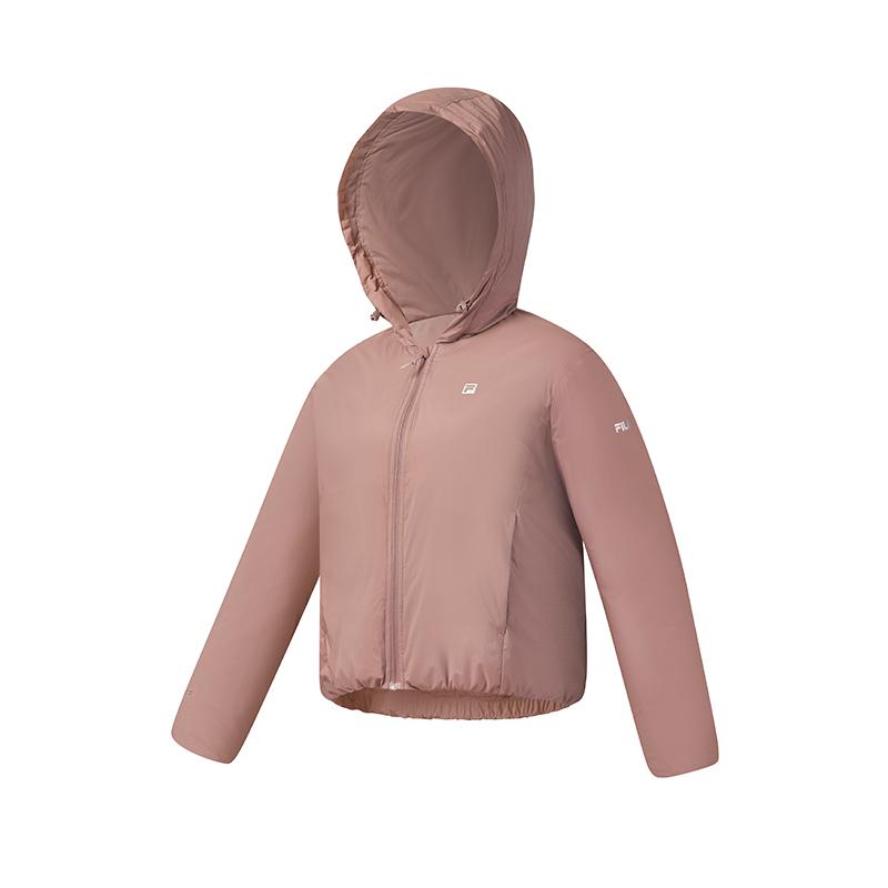 

FILA Fitness Series Simple Comfortable Casual Sports Training Warm Versatile Loose Hooded Cotton Jacket Women jackets Twilight-Purple A11W611901FPU XL